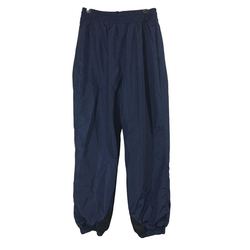 Columbia Navy Blue Nylon Polyester Powder Shell Ski Pants Athletic Gear Womans L